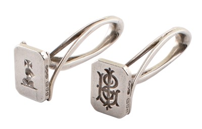 Lot 65 - A pair of Edwardian silver desk seals