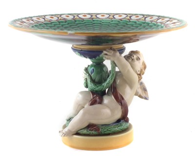 Lot 223 - Minton Majolica table centre piece.