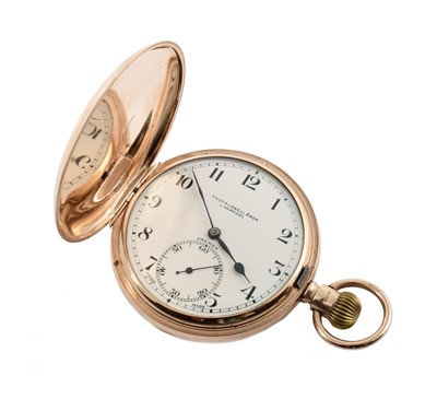 Lot 145 - 9ct gold Thomas Russell & Son, Liverpool, full Hunter pocket watch.