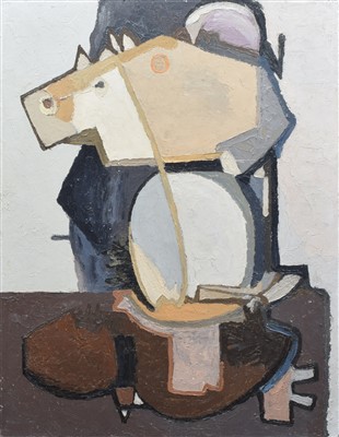 Lot 289 - David Carr, "Machine Age", oil.