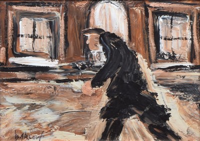 Lot 350 - Albert Barlow, "Late for Work", acrylic.
