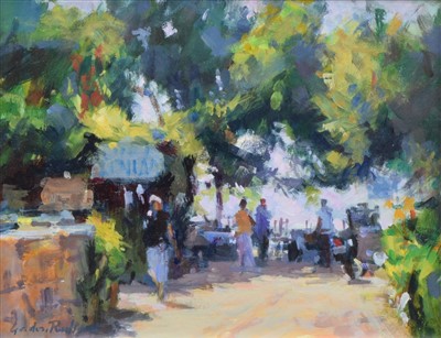 Lot 387 - Gordon Radford, "Alyki, Thassos, Greece", oil.