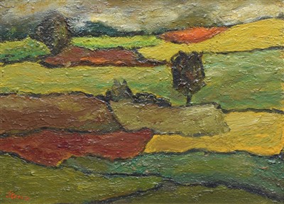 Lot 300 - Constantine Sterio, "Autumn Landscape", oil.