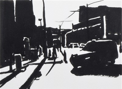 Lot 507 - Liam Spencer, "High Street", ink.