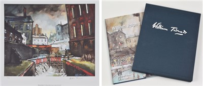 Lot 276 - After William Turner, "Princess Street, Manchester", signed print and a book on William Turner (2).