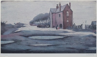Lot 281 - After L.S. Lowry, "The Lonely House", signed print.
