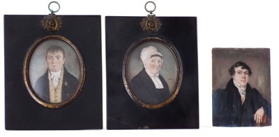 Lot 473 - Three early 19th century portrait miniatures (3).