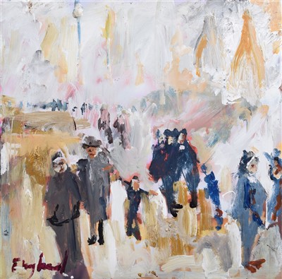Lot 475 - F.J. England, "Just Strolling About Stoke", oil.