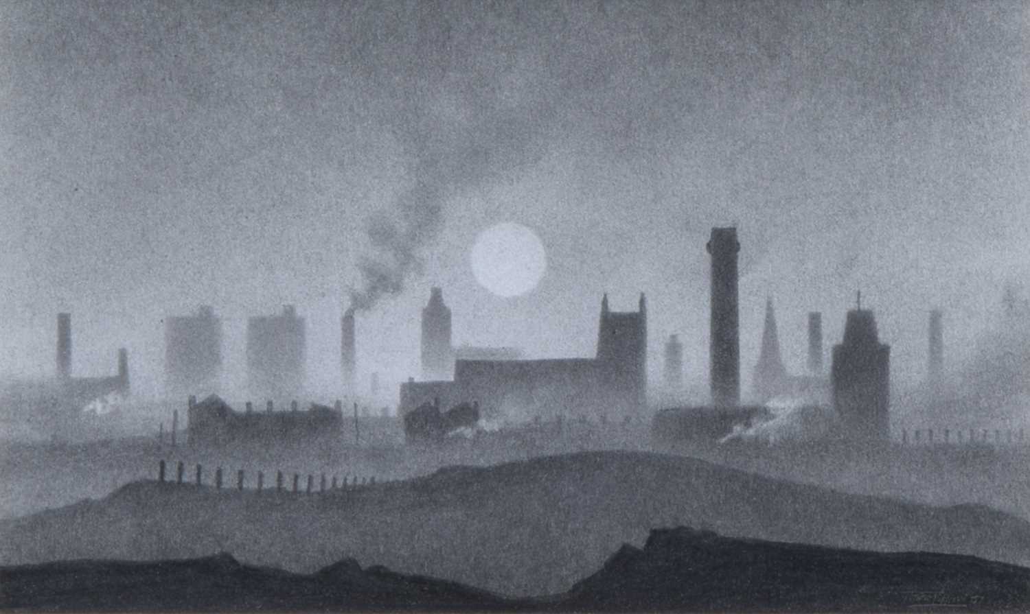 Lot 539 - Trevor Grimshaw, "Northern Landscape", graphite.