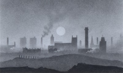 Lot 539 - Trevor Grimshaw, "Northern Landscape", graphite.