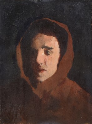 Lot 445 - David Woodlock, "The Young Monk", oil.
