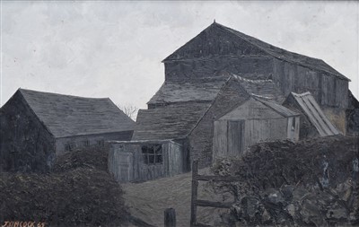 Lot 324 - Jack Simcock, Barn, oil.