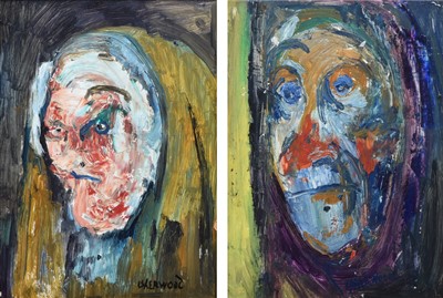Lot 381 - J. L. Isherwood, "Shawl Woman" and another similar, oil (2).