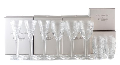 Lot 212 - Waterford Jasper Conran boxed glass ware aura pattern 18 items