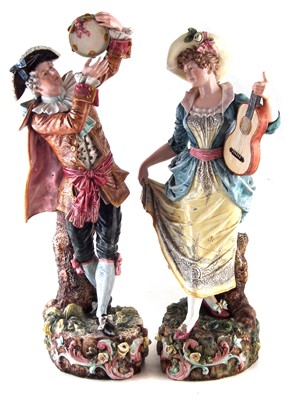 Lot 231 - Large pair of continental figures