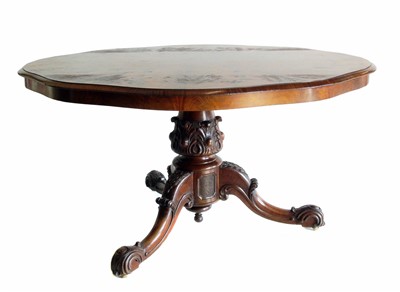 Lot 513 - Victorian walnut loo table.