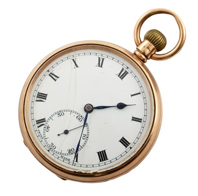 Lot 148 - A 9ct yellow gold small pocket watch.