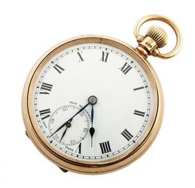 Lot 150 - A 9ct yellow gold open face pocket watch
