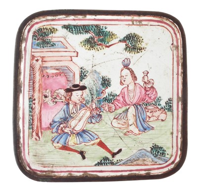 Lot 257 - Chinese Canton enamel box