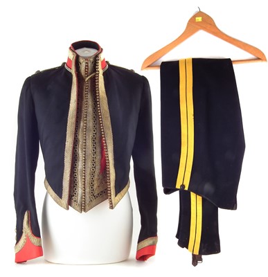 Lot 203 - Major The Honourable Herbrand Alexander 5th Lancers Dress Jacket, waist coat and trousers.