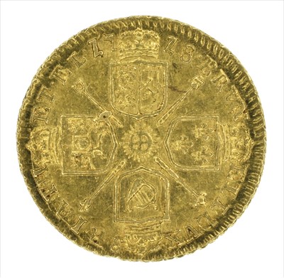 Lot 75 - King George I, Quarter-Guinea, 1718.
