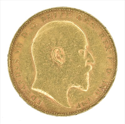 Lot 100 - King Edward VII, Sovereign, 1903.