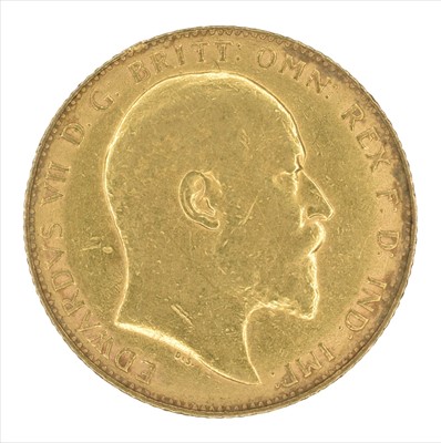 Lot 71 - King Edward VII, Sovereign, 1908.