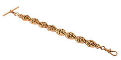 Lot 175 - A 9ct gold fob chain