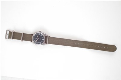 Lot 174 - A Hamilton military manual wind wristwatch