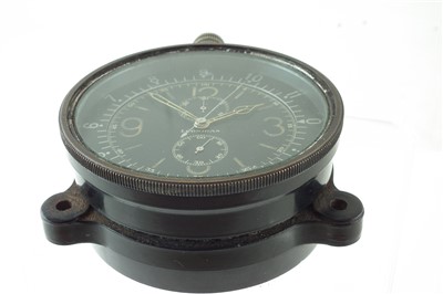Lot 240 - WWII Italian Fascist Regia Aeronautica Aircraft clock by Leonidas