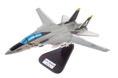 Lot 242 - Hardwood scale model of a US Navy Grumman F14 Tomcat fighter aircraft