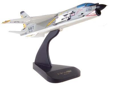 Lot 257 - Hardwood scale model of a US Navy Vought Crusader jet fighter aircraft