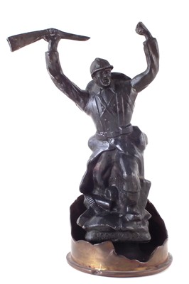 Lot 316 - Dutch anti war spelter figure