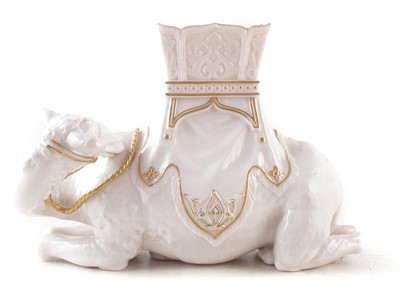 Lot 356 - Royal Worcester Hadleys camel posy vase