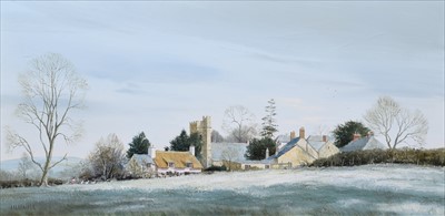 Lot 243 - Michael Barnfather, "The Goose Girl, Monkton near Honiton", oil on canvas.