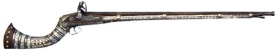 Lot 11 - Indian flintlock jezail, the lock signed Nock