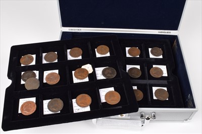 Lot 35 - Fifty assorted Cheshire, Macclesfield Halfpenny tokens.