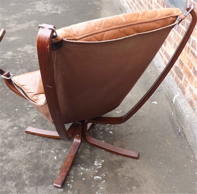 Lot 665 - Falcon chair and stool by Sigurd Ressell for Vatne Mobler