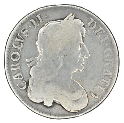 Lot 62 - Five assorted silver Crowns from Charles II to George IV.