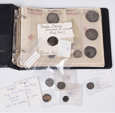 Lot 202 - Black album of British Historical coinage to include Early Henry III hammered silver pennies.