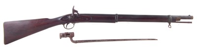 Lot 354 - Indian copy of an Enfield percussion carbine with socket bayonet