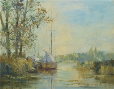 Lot 489 - Ivan Taylor, "Morning Light, Norfolk", oil.