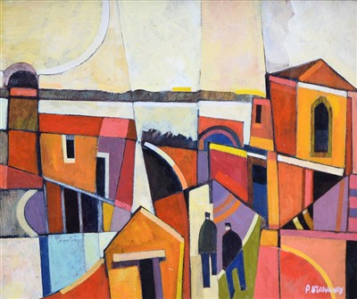Lot 496 - Peter Stanaway, "East Coast, County Clare", oil.