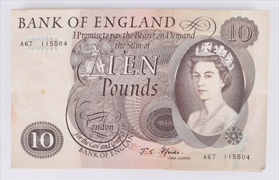 Lot 43 - Forty-seven consecutive Series "C" Portrait Issue (January 1967), Ten Pounds banknotes (47).