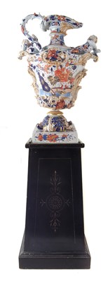 Lot 340 - Masons ironstone jug and plinth.