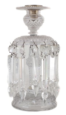 Lot 335 - Cut glass lustre.