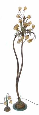 Lot 267 - Floor standing lamp of naturalistic form.