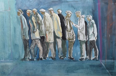 Lot 522 - John Thompson, "Group Series No. 948", mixed media.