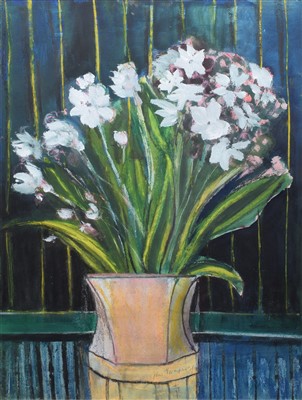 Lot 508 - John Thompson, "Kitchen Flowers", mixed media.