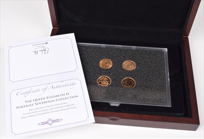 Lot 19 - Westminster Queen Elizabeth II Portrait Sovereign Collection (4).